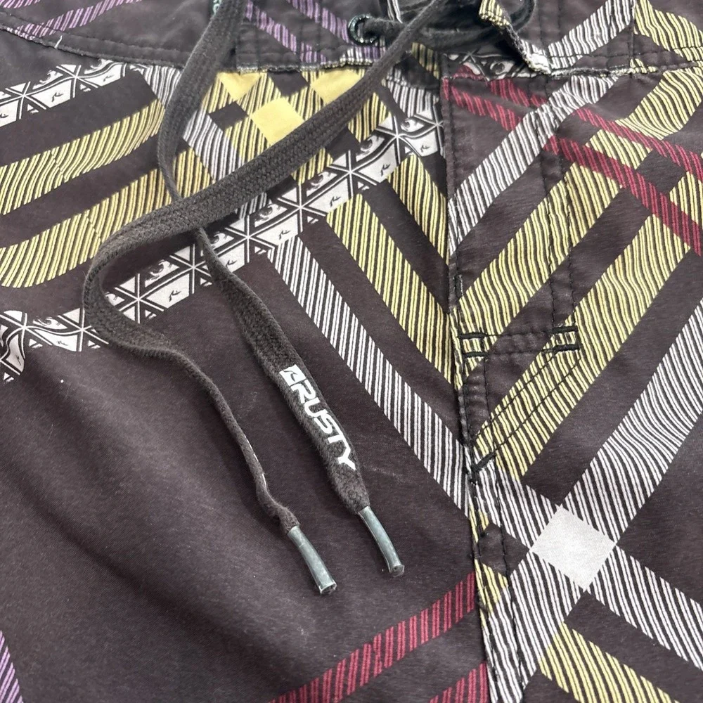 Rusty R Evolution Men's Board Shorts‎  Size 40 Multi Color Y2K